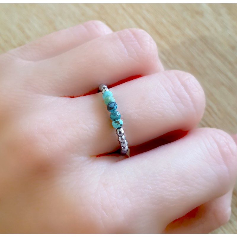 Bague breloque coquillage Cauri - La Petite Turquoise